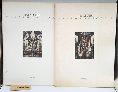 H.R.GIGER'S NECRONOMICON Ⅰ Ⅱ Set Art Book 1992 First Edition