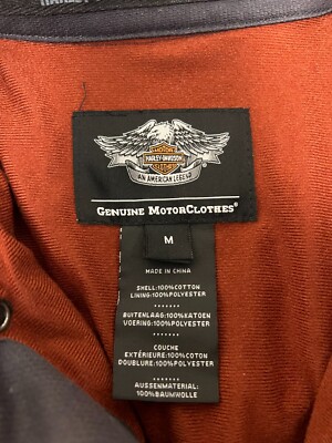 Harley Davidson Jacket Men's Medium M Black Full Zip 1903