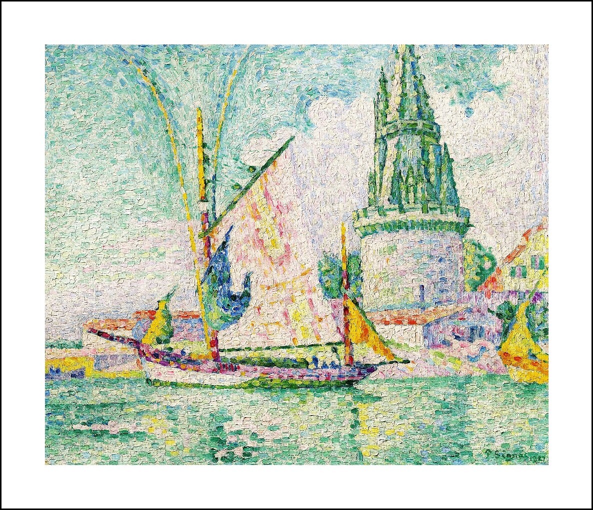 Tableau Signac La Rochelle poster lithographique 60x70cm grand format