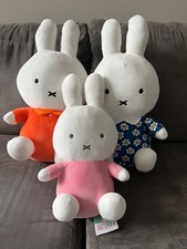 NWT Round1 Miffy Plush Set 20  Orange Dress  Blue Floral Dress  16  Pink Dress