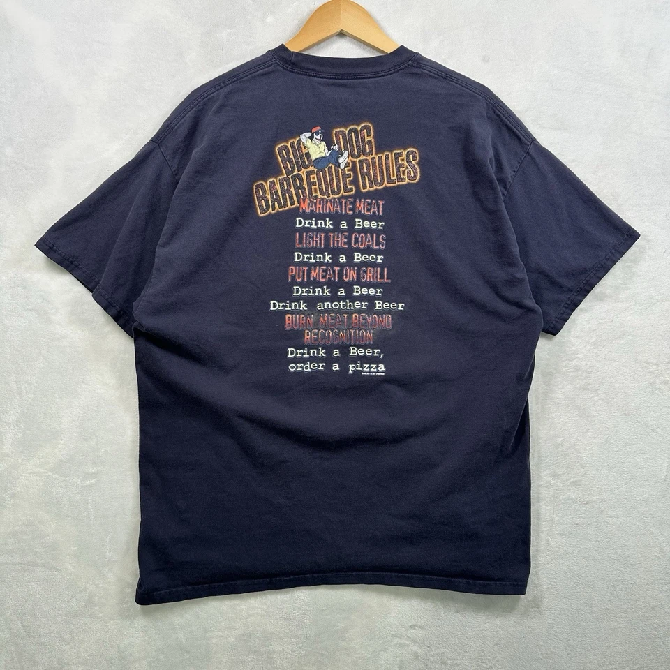 Винтажная футболка 2001 Big Dogs Bbq Rules размер XL футболка черная - Изображение 2 из 4