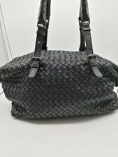 Auth Bottega Veneta Intrecciato Mini Boston Bag Shoulder 173398 Black 2507TY