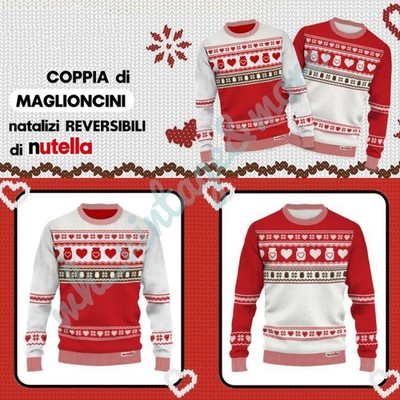 2er Set Strickpullover Sweatshirt Pullover Nutella Weihnachten 2025 Pullover Weihnachten