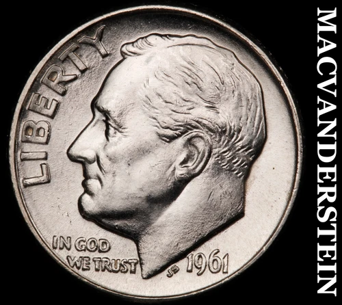 1961-D Roosevelt Dime- Silver Choice Gem Brilliant Uncirculated Luster #i302