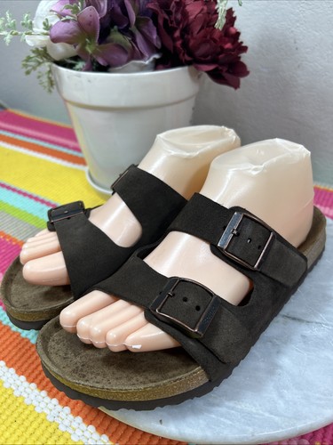 Sandalias Betula By Birkenstock Arizona Cuero Marrón Unisex EU 38 US L7 M5 - Imagen 6 de 13