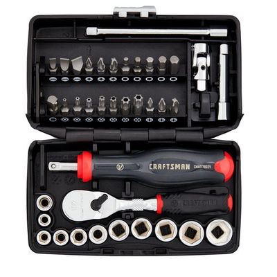 #ad CRAFTSMAN V Series™ 1 4 in Drive SAE 6 Point Tool Set 38 pc CMMT45750V $39.99