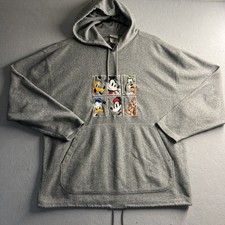 Disney Store Fleece Sweatshirt Disney World Mickey Goofy Minnie Medium Vintage