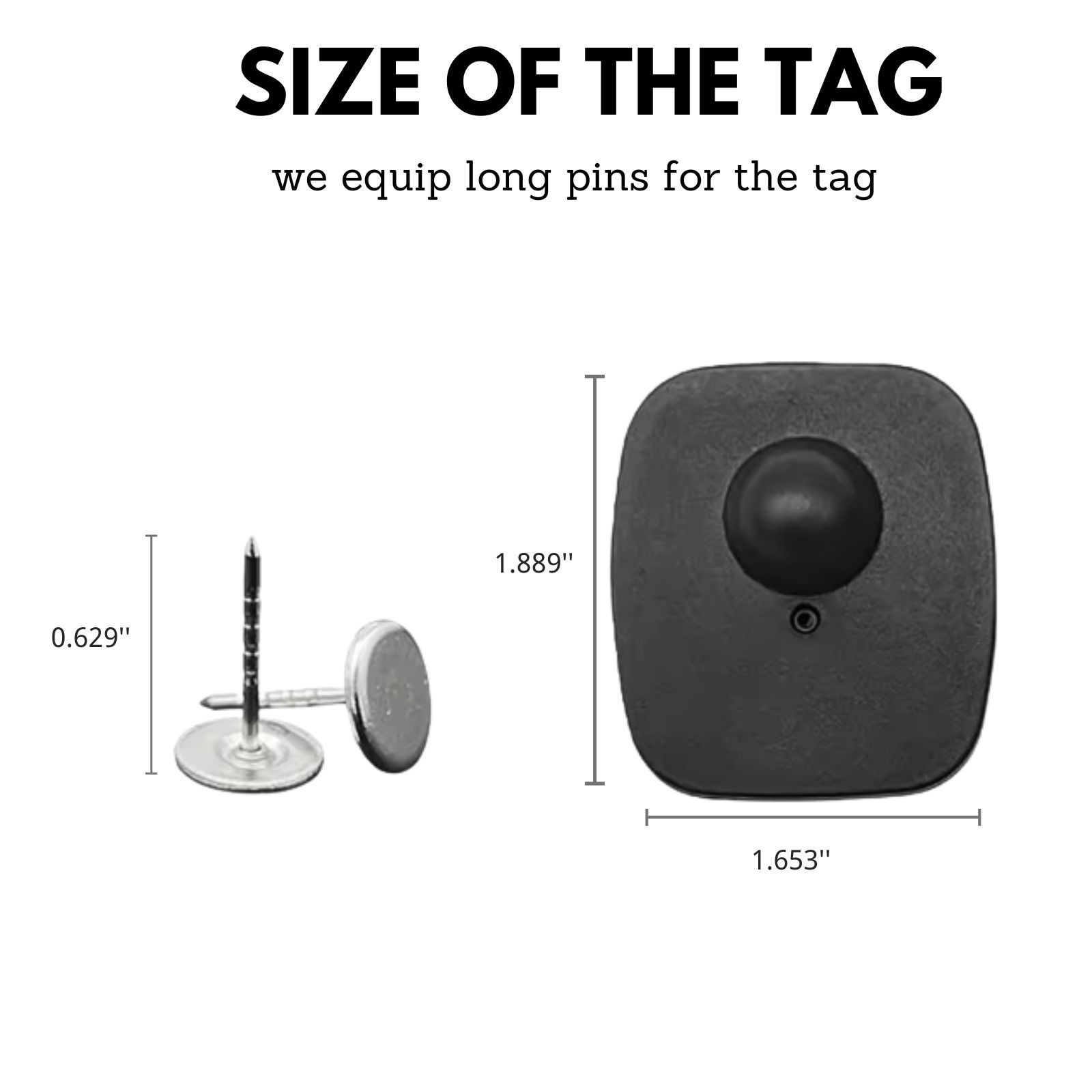 Security Tags 1000 Piece Complete Clothing Anti-Theft Equipment RF8.2 Mhz