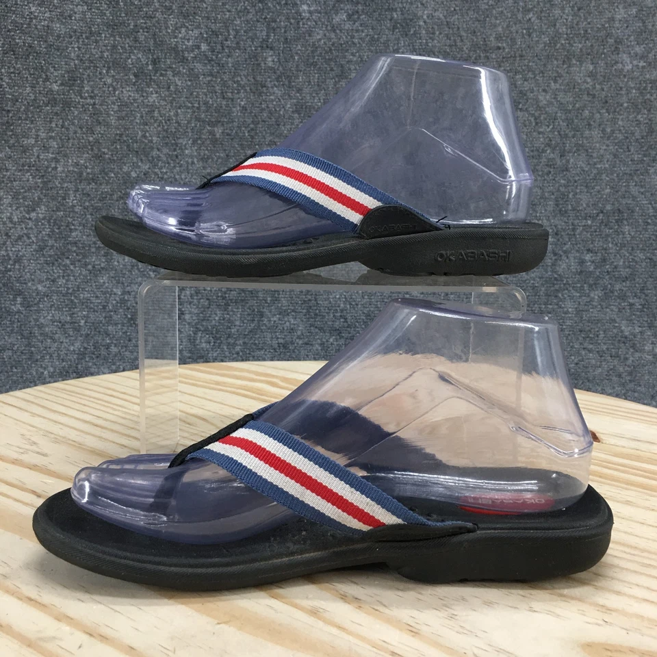 Sandalias Okabashi Para Hombre M Chanclas Multicolor Puntera-Poste Cómodas Informales Puntera Abierta Foto 2 de 4