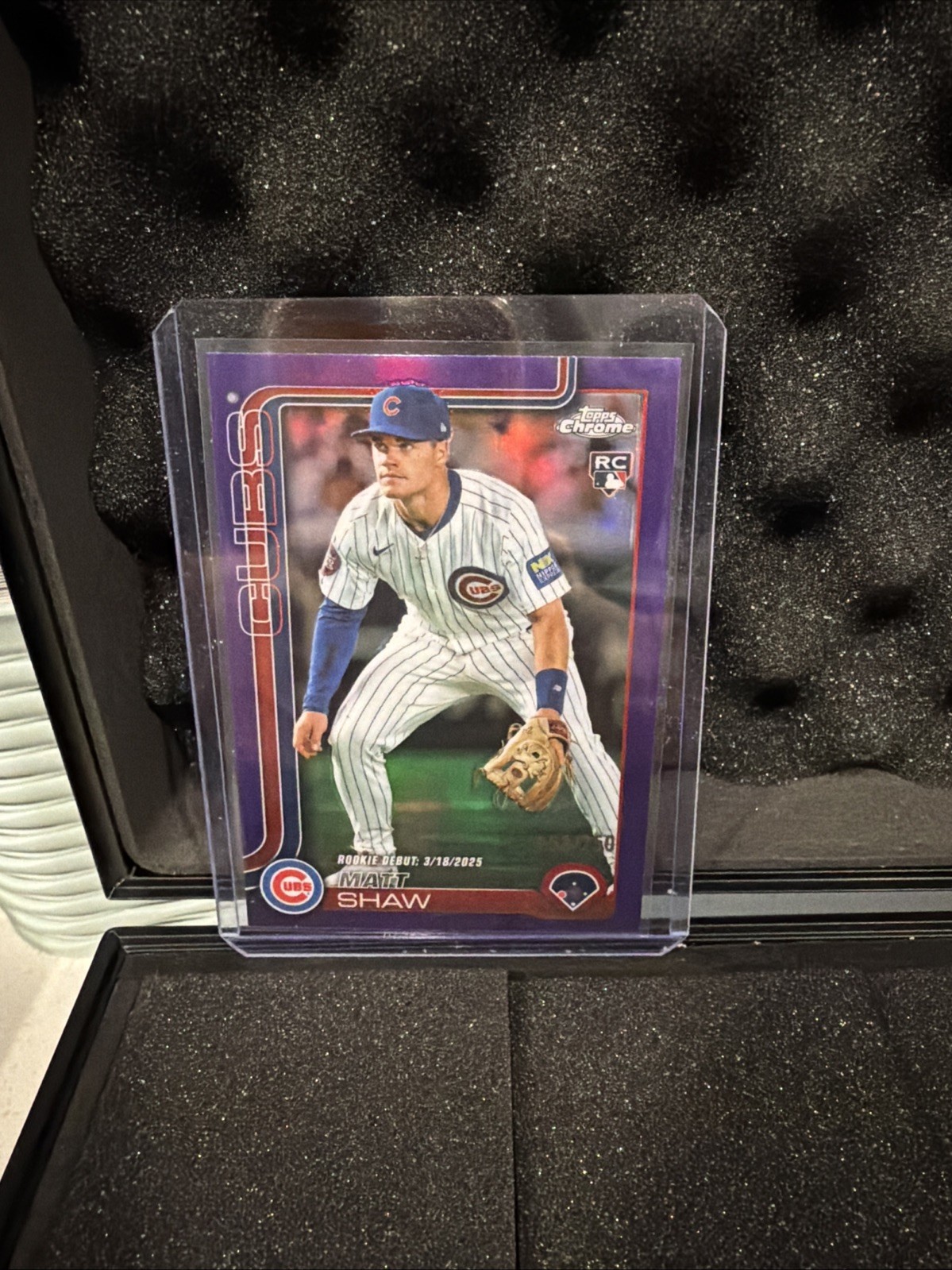 2025 Topps Chrome Update Matt Shaw RC Purple /250 #USC135 Chicago Cubs