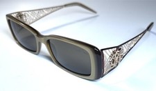 NEW ROBERTO CAVALLI Gold Rhinestone Sunglasses Eyeglasses Titanio 430 Case