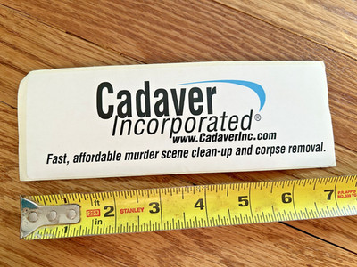 Cadaver Inc. Promo Sticker Original Vintage Earache 7.25'' x 2.5'' Death Metal