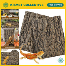 Natural Cork Bark Background 2PCS for Reptiles - Terrarium Decor 15.74"x11.81