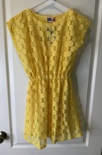Chelsea Girl ASOS Yellow Spotty Mesh Dress Size 4 NWT