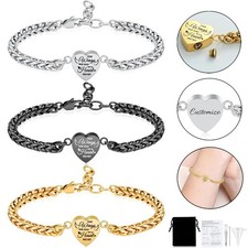 Heart Urn Bracelet for Women Men Ashes Cremation Bracelet Keepsake Memorial Gift