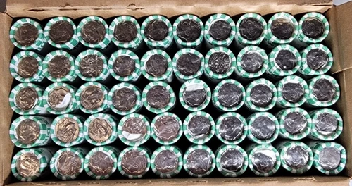 2025-P Roosevelt Dime Full Bank Box (50 Sealed OBW Rolls) BU UNC