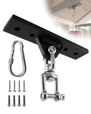900LB Heavy Bag Hanger Wall Ceiling Mount Carabiner 360 Swivel Bracket Gym