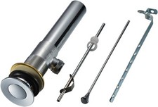 Purelux Bathroom Sink Drain Stopper Assembly with Lift Rod and Chrome