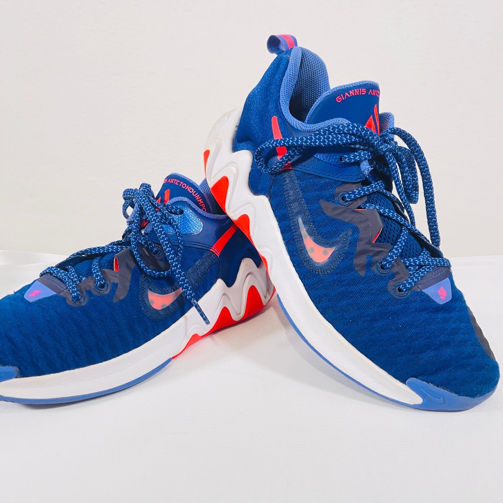 SAOLA Scarpe da basket Nike palestra giovani bambini ragazzi 7 anni blu royal arancione DB6081 409