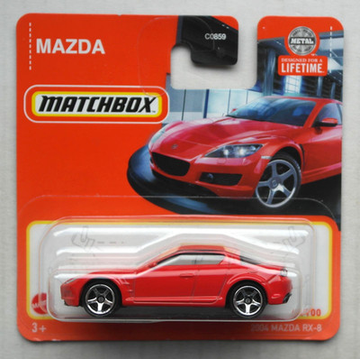 Matchbox 2004 Mazda RX-8 rot Neu/OVP MBX Sportwagen Auto Car Mattel red rosso 04