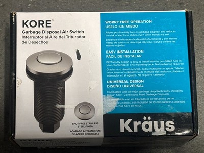 Kraus (KWDA-100SFS-B) Garbage Disposal Air Switch - Stainless Steel -