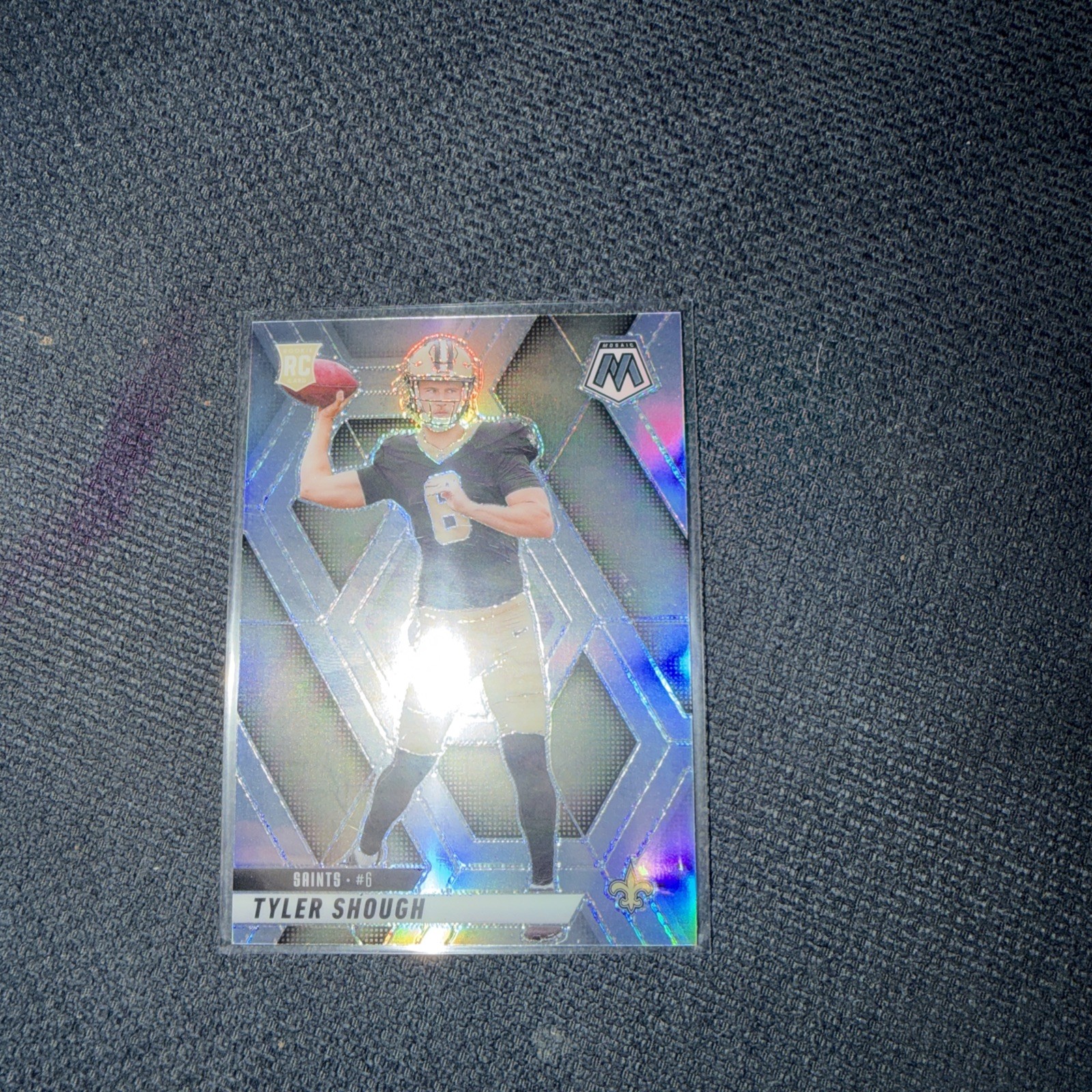 2025 Panini Mosaic Tyler Shough RC True Silver Prizm #312 New Orleans Saints