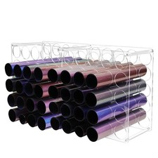 50-Hole Acrylic Vinyl Roll Holder, Storage Rack, Craft Room Organizer, Stand