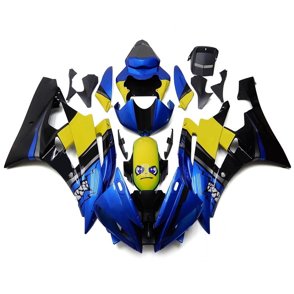 Shark Blue Black Fairing Kit For Yamaha YZF R6 2006 2007 ABS Injection Bodywork