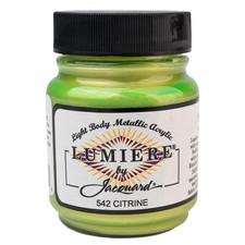 Jacquard Lumiere Citrine Metallic Shimmer Paint 2.25 Oz Acrylic Craft Paint