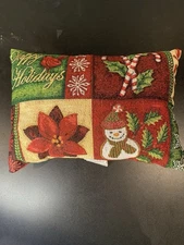 Happy Holidays 13x18 Holiday Throw Pillow Christmas Theme