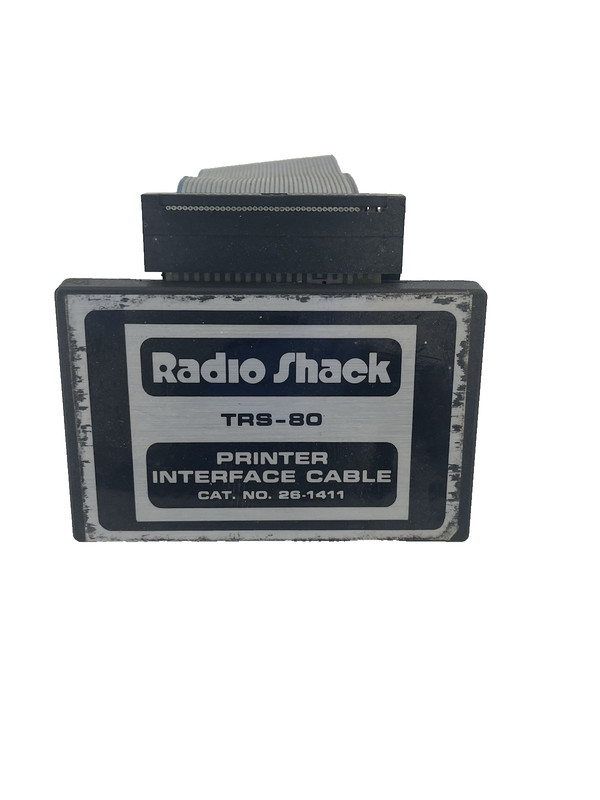 Vintage Radio Shack TRS-80 Printer Interface Cable Cat No 26-1411 Computer Acces