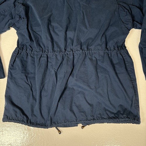 VTG Aquascutum Navy Showerproof Drawstring Waist Cotton Trench Made in England - Picture 14 of 15