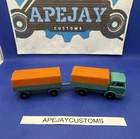 Matchbox Lesney No. 1 & 2 Mercedes Truck & Trailer with original tops