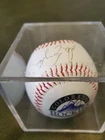 Don Baylor Autographed Colorado Rockies Logo Baseball in Cube