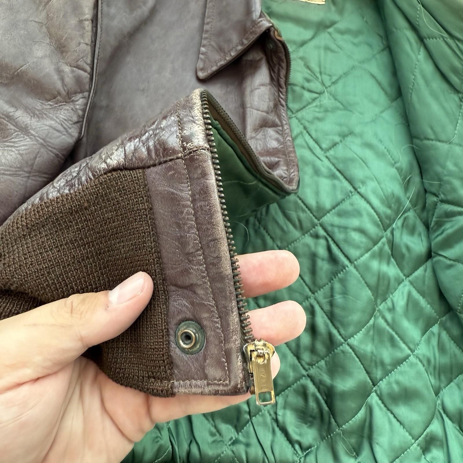 Giacca Moto Aviatore Vintage Anni 30 40 Sportclad Pony Pelle di Cavallo Marrone Lavoro 42