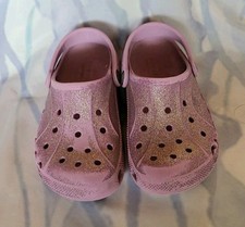 Crocs, Purple With Sparkle, Size 1
