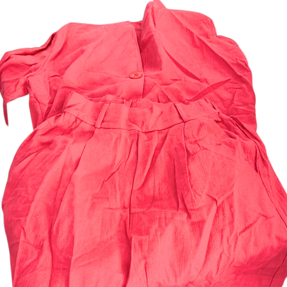 Completo Donna Lino Cotone Blazer e Shorts Coordinati Estate Tg M - Immagine 2 di 4