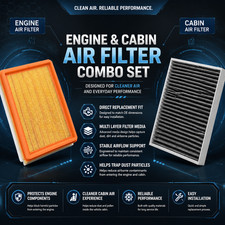 Engine and Cabin Air Filter Kit for Buick Env...