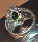 Chrome Diopside Ladie's Ring - 925 Silver - Size 7 - 5.69g - Oval Cut — photo 7