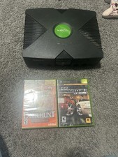 Microsoft Xbox Original Black Video Game Console Plus 2 Games