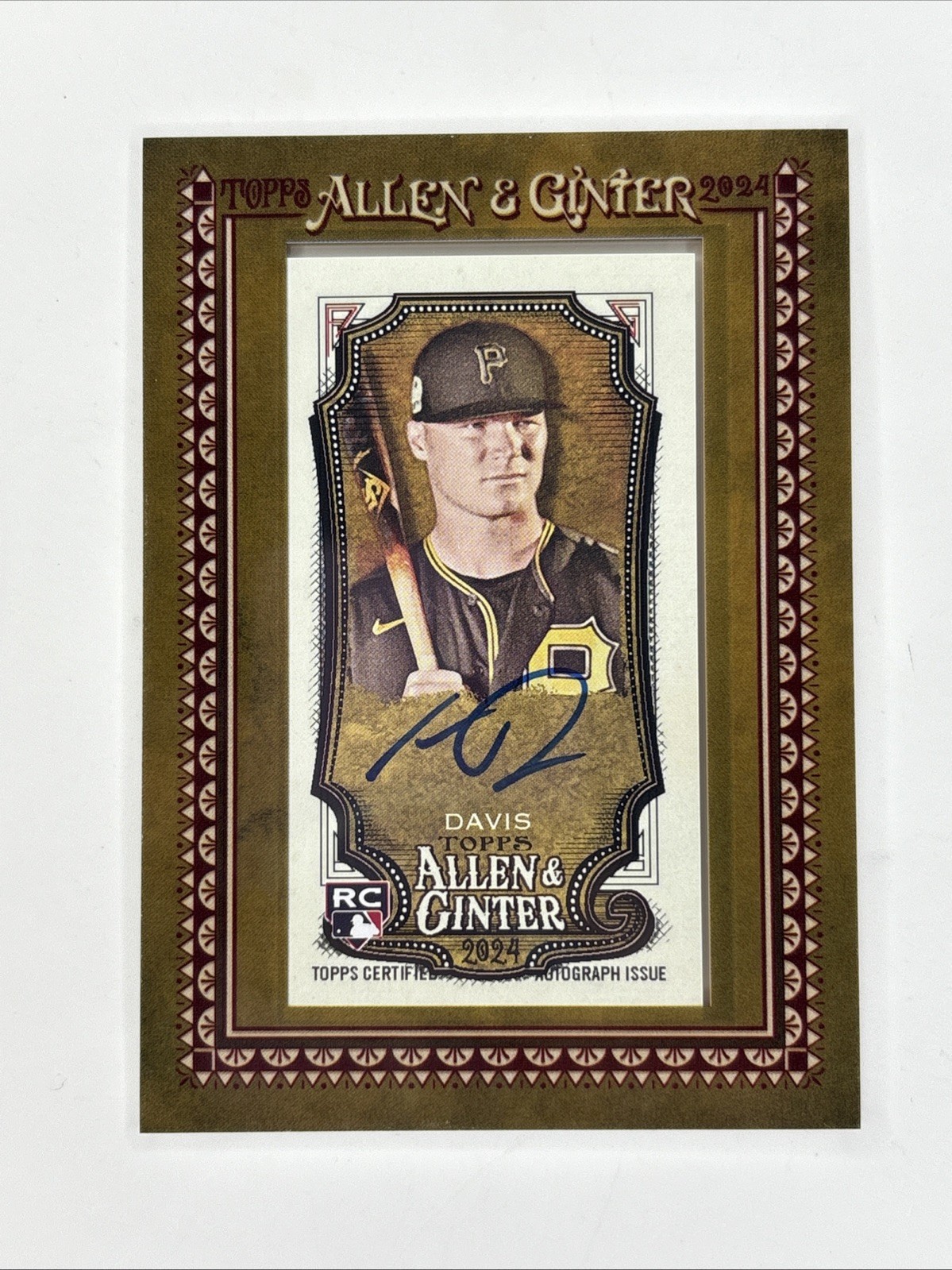 2024 Topps Allen & Ginter MA-HD Henry Davis Mini Framed Auto RC Pirates