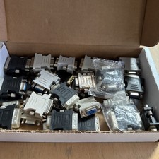 Lot Of 34 DVI-I Male To VGA Female Analog Connector adapter Dual. Mixed Colors
