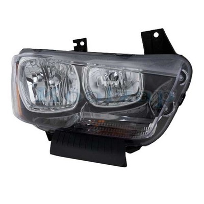 For 2011-2014 Charger Front Right Headlight Amber, Black, Clear Plastic V