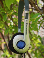 Auriculares estéreo Panasonic clásicos vintage ajuste cómodo - conector de 3,5 mm nuevos