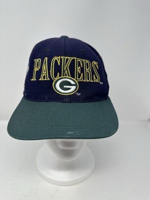 Green Bay Packers Men One Size Pro Laser Snap Back SpellOut VTG
