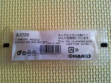 HAKKO A1005 1.0MM DESOLDERING NOZZLE FOR 802 808 809 807 817 NEW