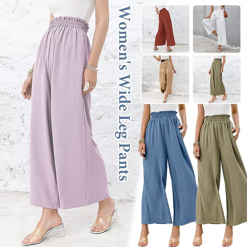 Polyester wide sale leg palazzo pants