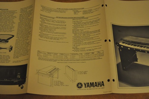 Yamaha CP-30 Electronic Piano catalog, pamphlet, brochure. ca 1970's - Picture 8 of 10