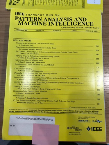 IEEE TRANSACTIONS on PATTERN ANALYSIS and MACHINE INTELLIGENCE 2011 * Full Year - Picture 13 of 14