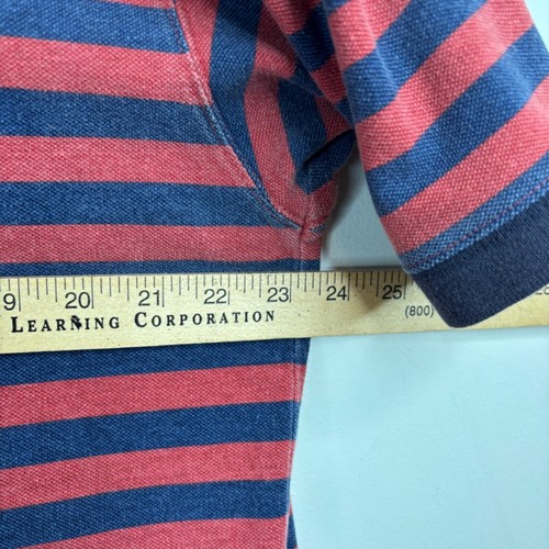 VTG LL Bean Stripe Polo Shirt M 90s Preppy Golf Coastal Yacht Rugby Academia - Picture 7 of 8